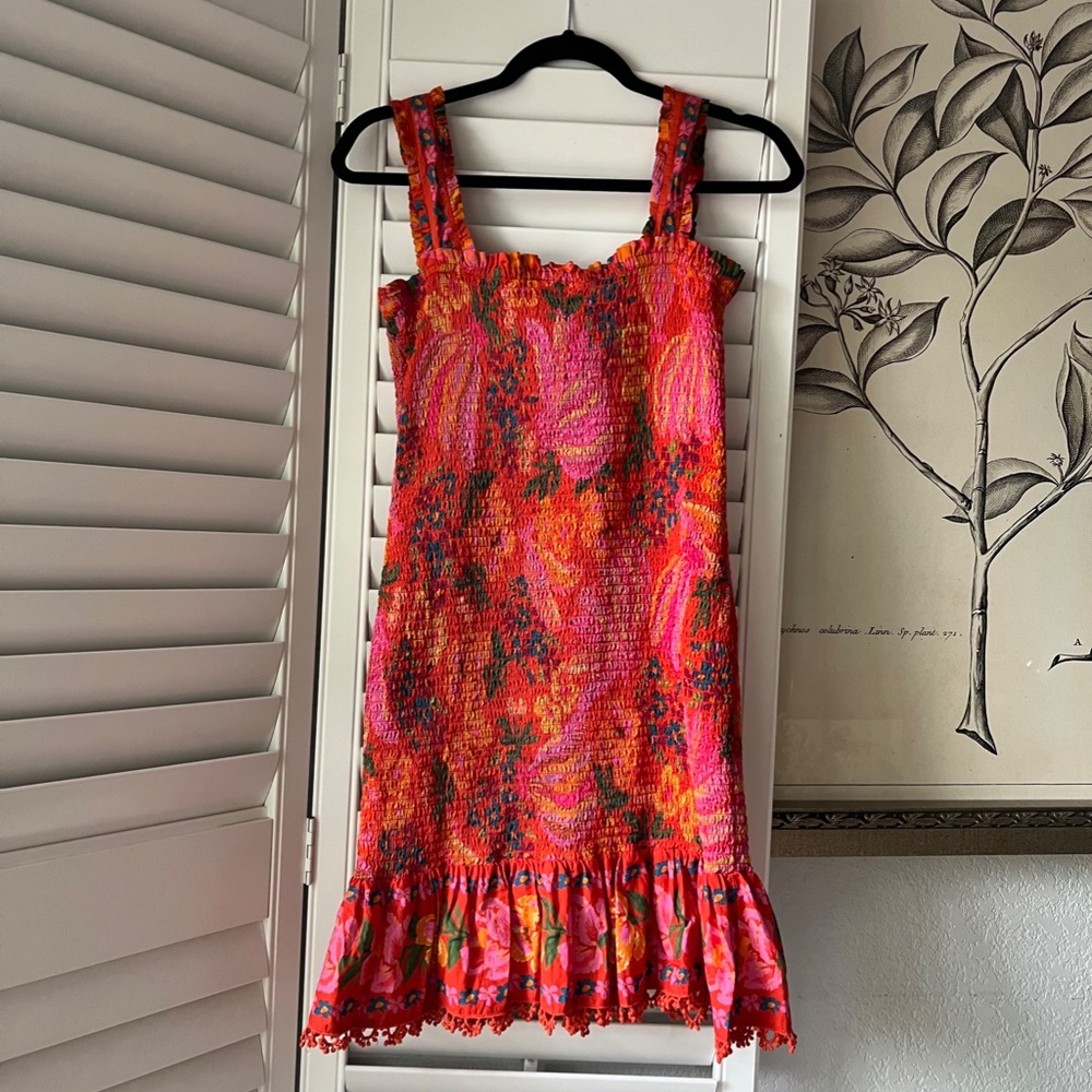 Farm Rio Red Spring Bananas Mini Dress Size Small - Picture 5 of 7